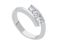 Anello Babila Milano Donna Trilogy in Oro bianco Diamante 0.15 Ct BBB14015C - BBB14015C